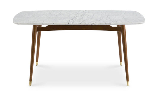 Kelsey Marble Dining Table, Walnut Ash