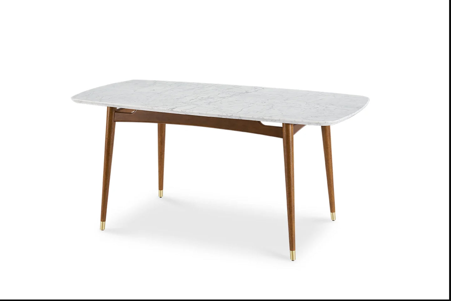 Kelsey Marble Dining Table, Walnut Ash