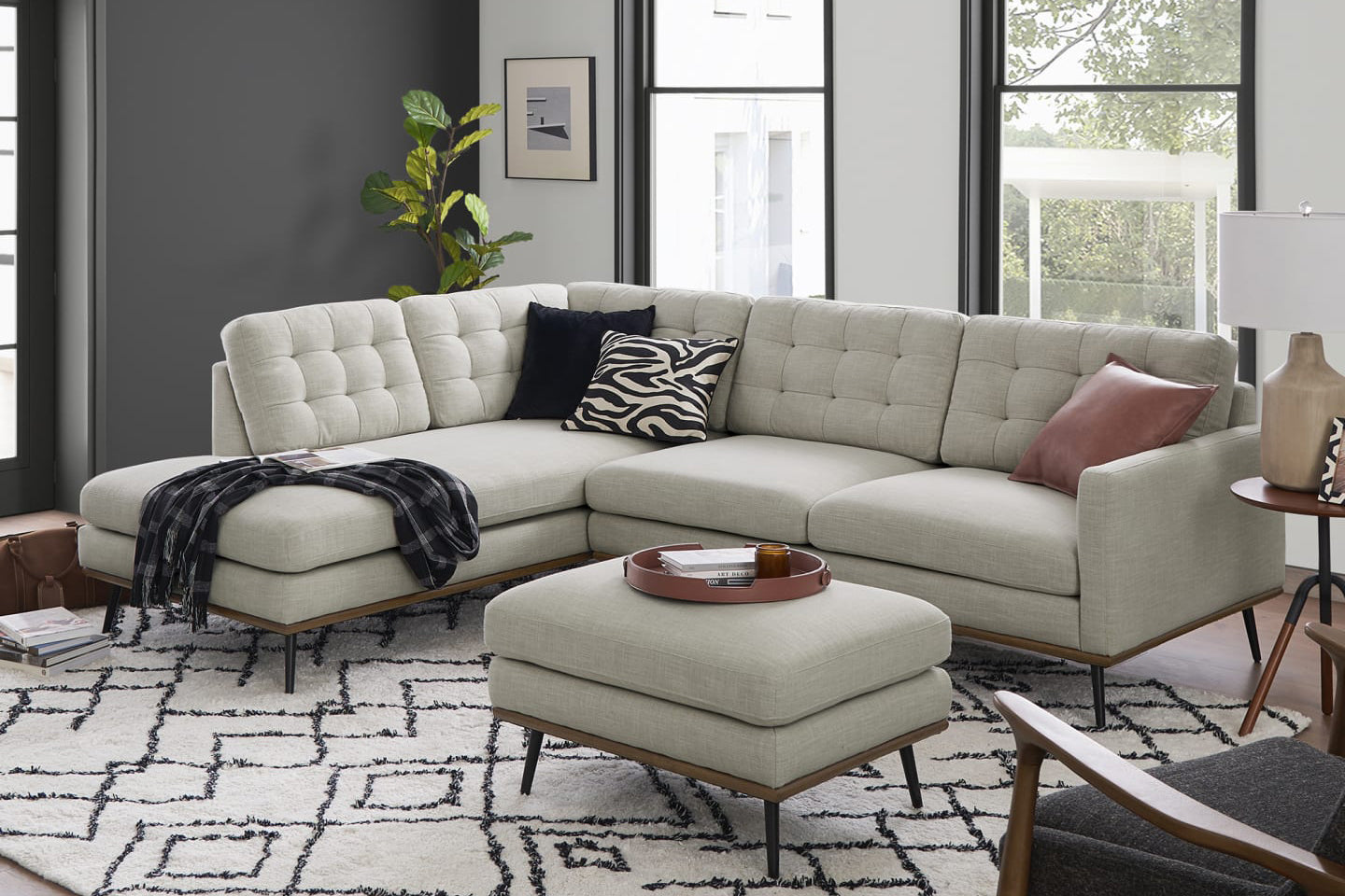 Bumper deals chaise sectional