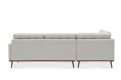 Loft Bumper Chaise Sectional Sofa, Right Facing, Beige