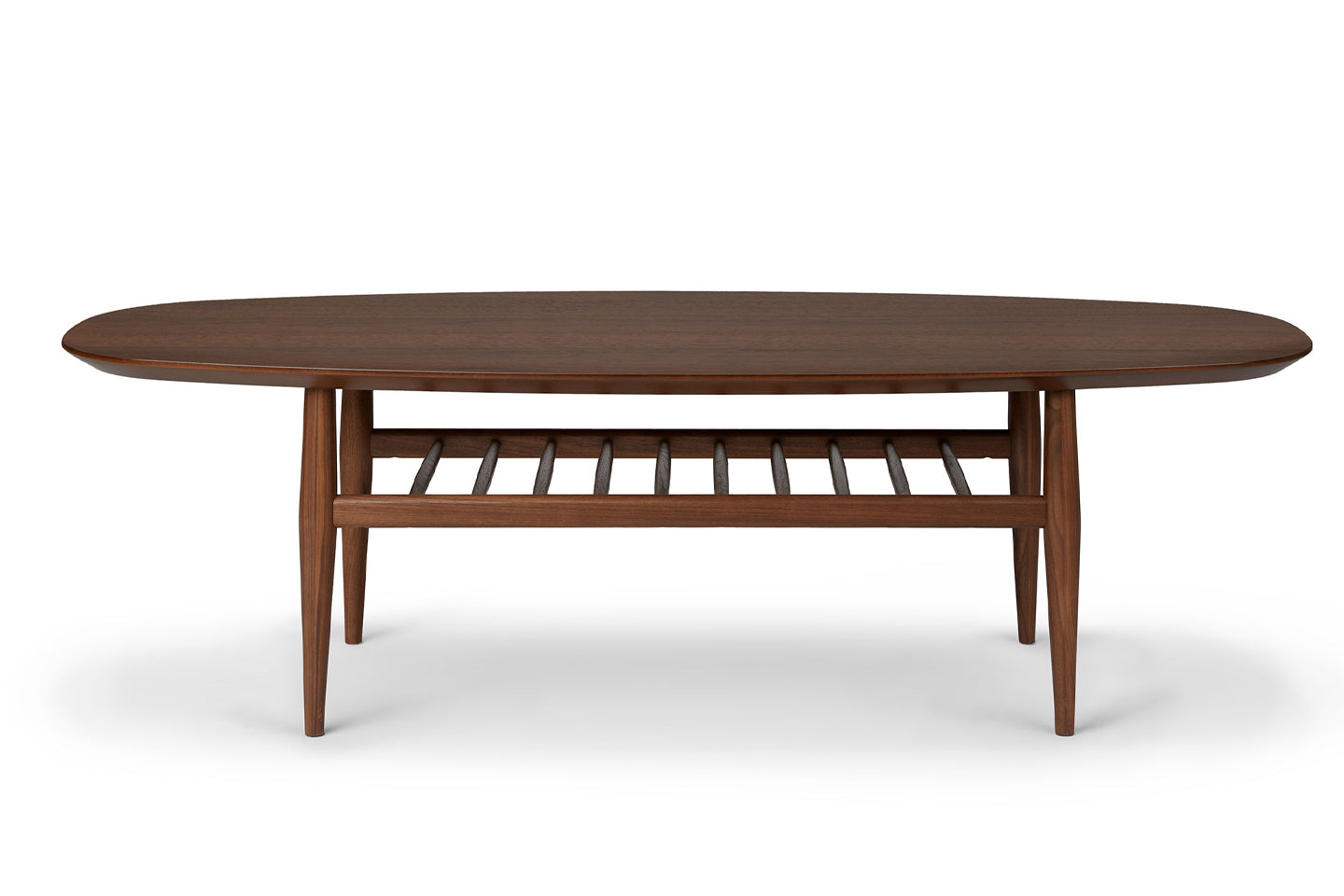 Lenia Oval Coffee Table, Walnut