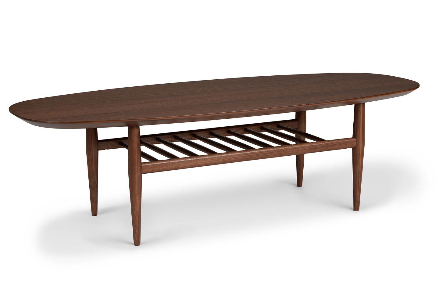 Lenia Oval Coffee Table, Walnut