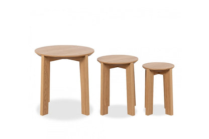 Maxime Set Of 3 Nesting Side Tables, Natural