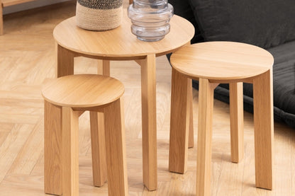 Maxime Set Of 3 Nesting Side Tables, Natural