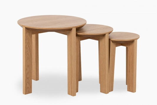 Maxime Set Of 3 Nesting Side Tables, Natural