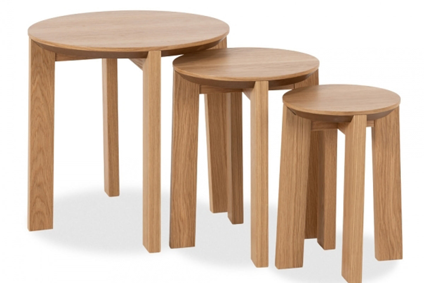 Maxime Set Of 3 Nesting Side Tables, Natural