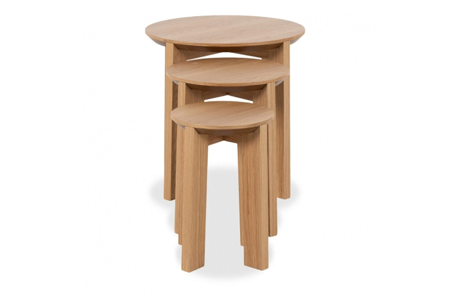 Maxime Set Of 3 Nesting Side Tables, Natural