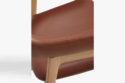 Atlas Dining Chair, Brown PU Leather