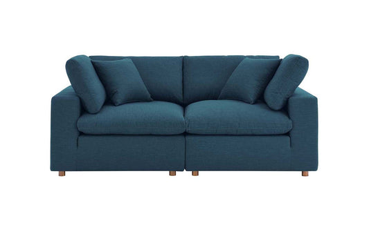 Commix Sectional Sofa, 2 Seater, Azure