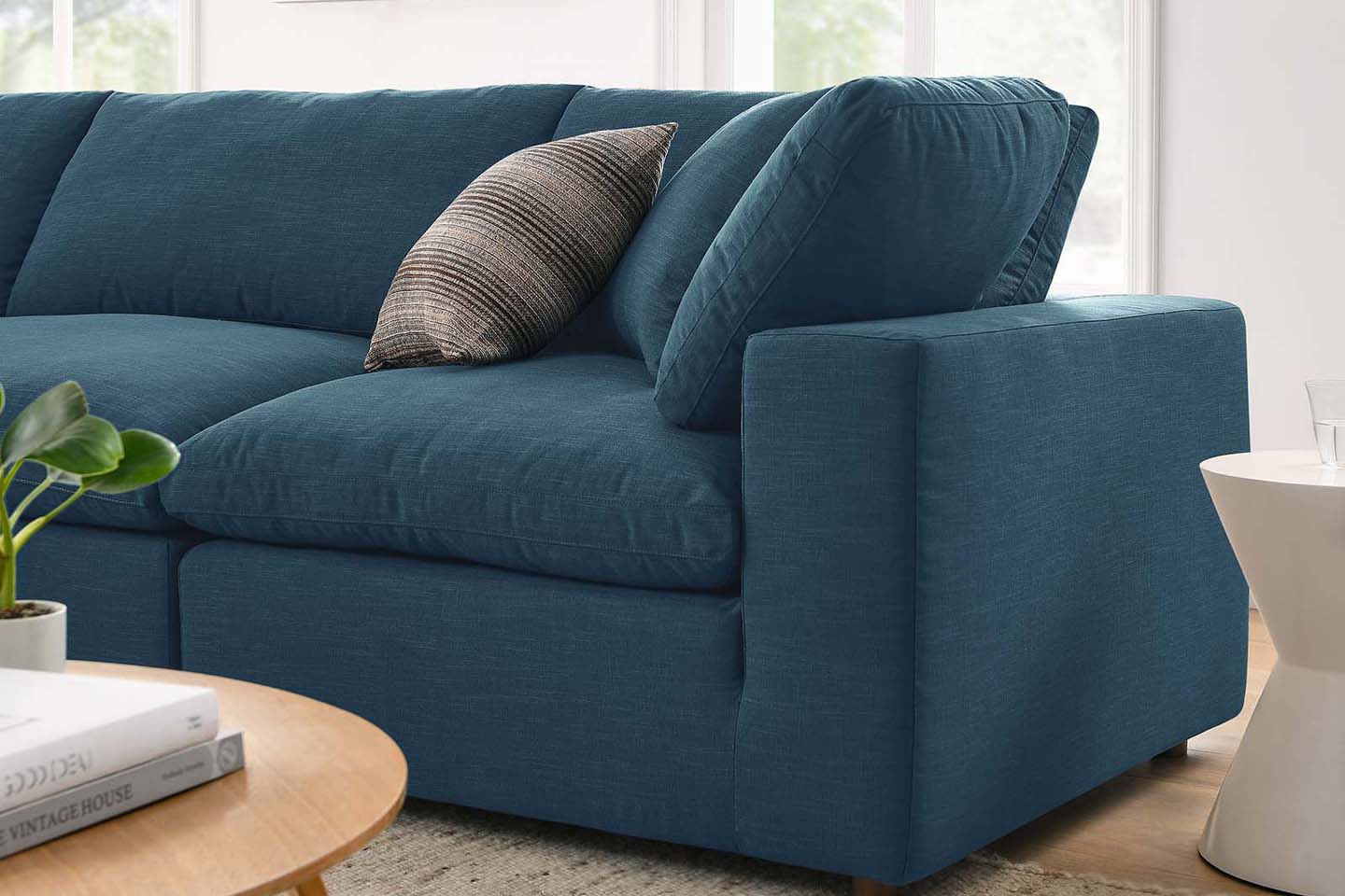 Commix Sectional Sofa, 2 Seater, Azure