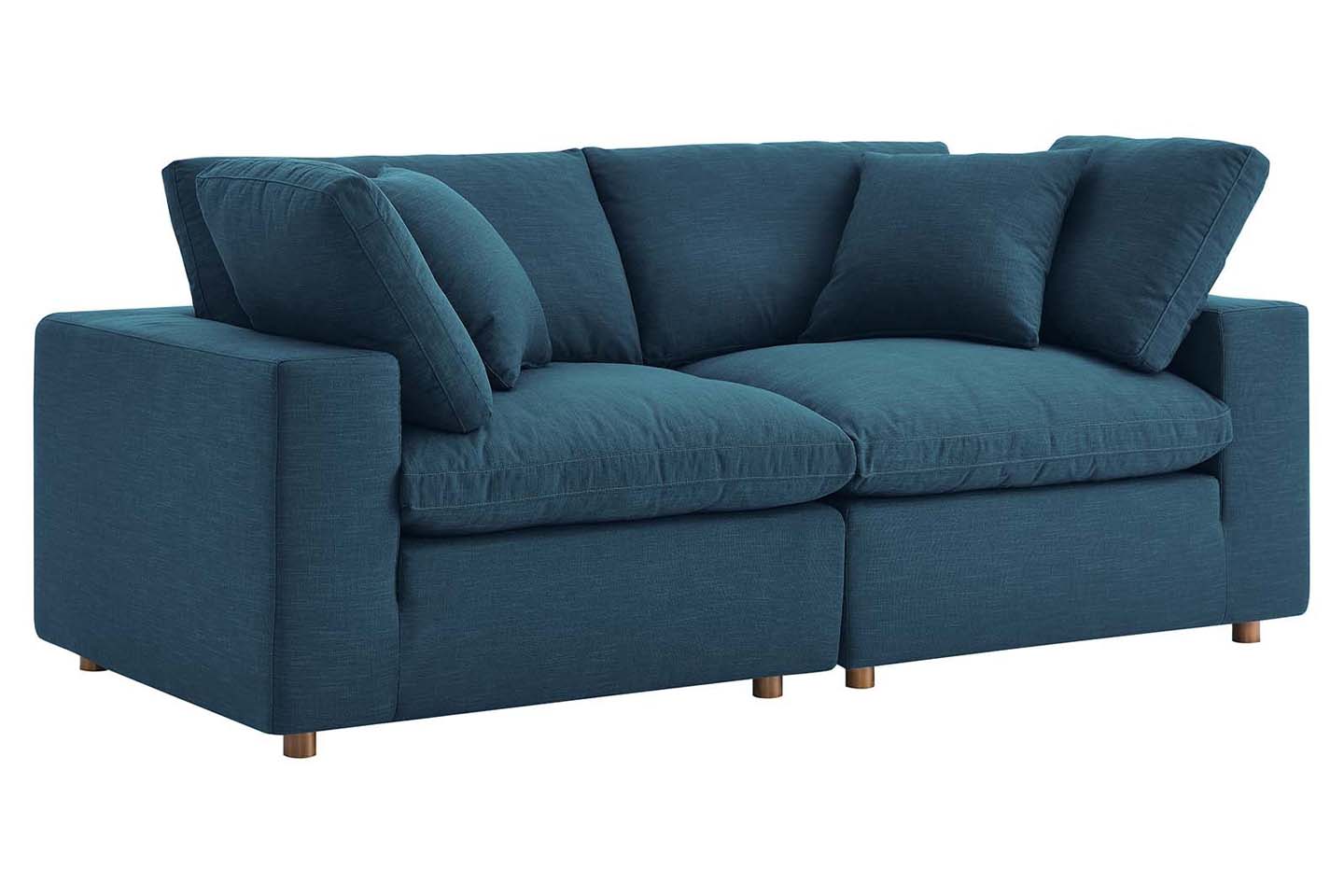 Commix Sectional Sofa, 2 Seater, Azure