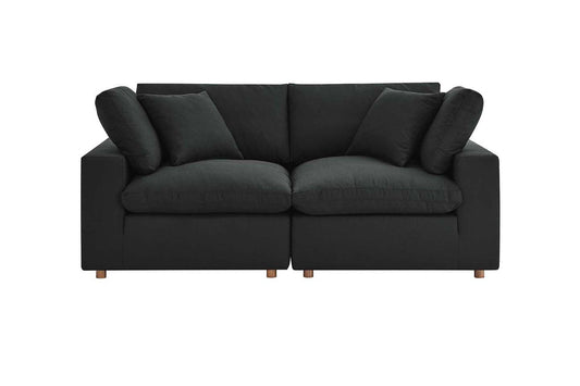 Commix Sectional Sofa, 2 Seater, Black