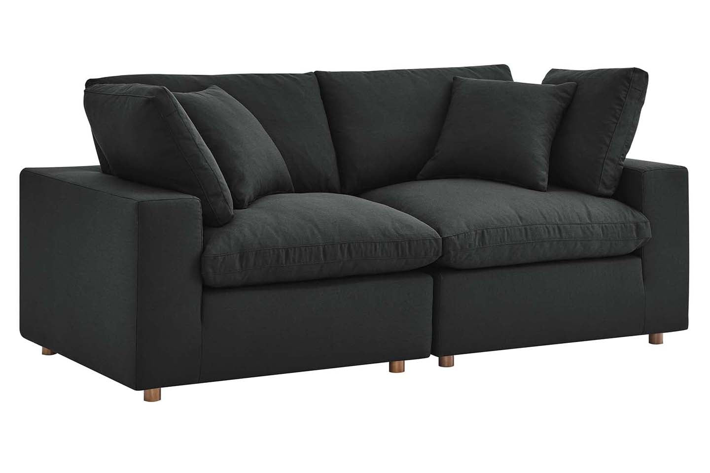 Commix Sectional Sofa, 2 Seater, Black