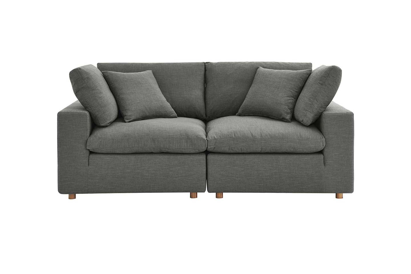 Commix Sectional Sofa, 2 Seater, Gray