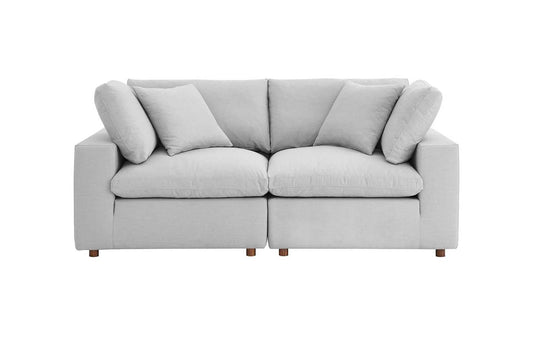 Commix Sectional Sofa, 2 Seater, Light Gray