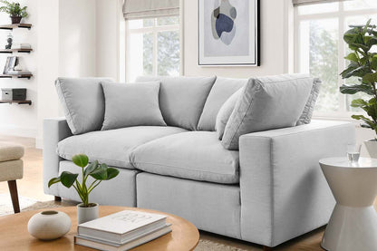 Commix Sectional Sofa, 2 Seater, Light Gray