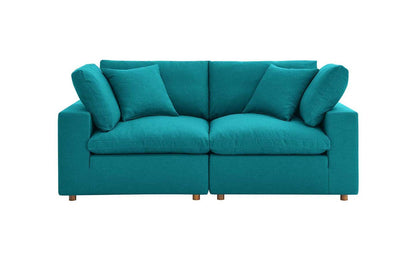 Commix Sectional Sofa, 2 Seater, Teal