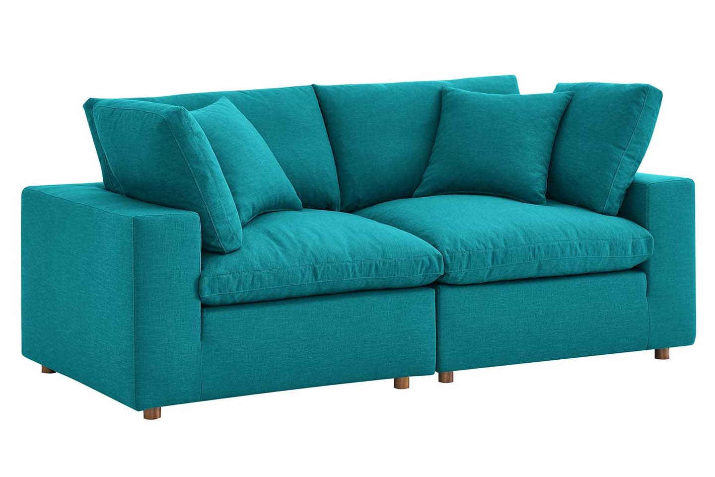 Commix Sectional Sofa, 2 Seater, Teal