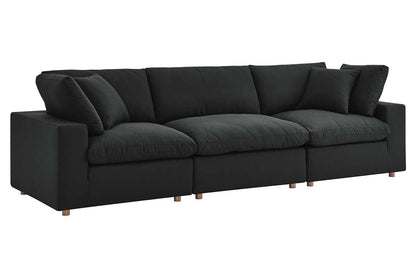 Commix Sectional Sofa, 3 Seater, Black