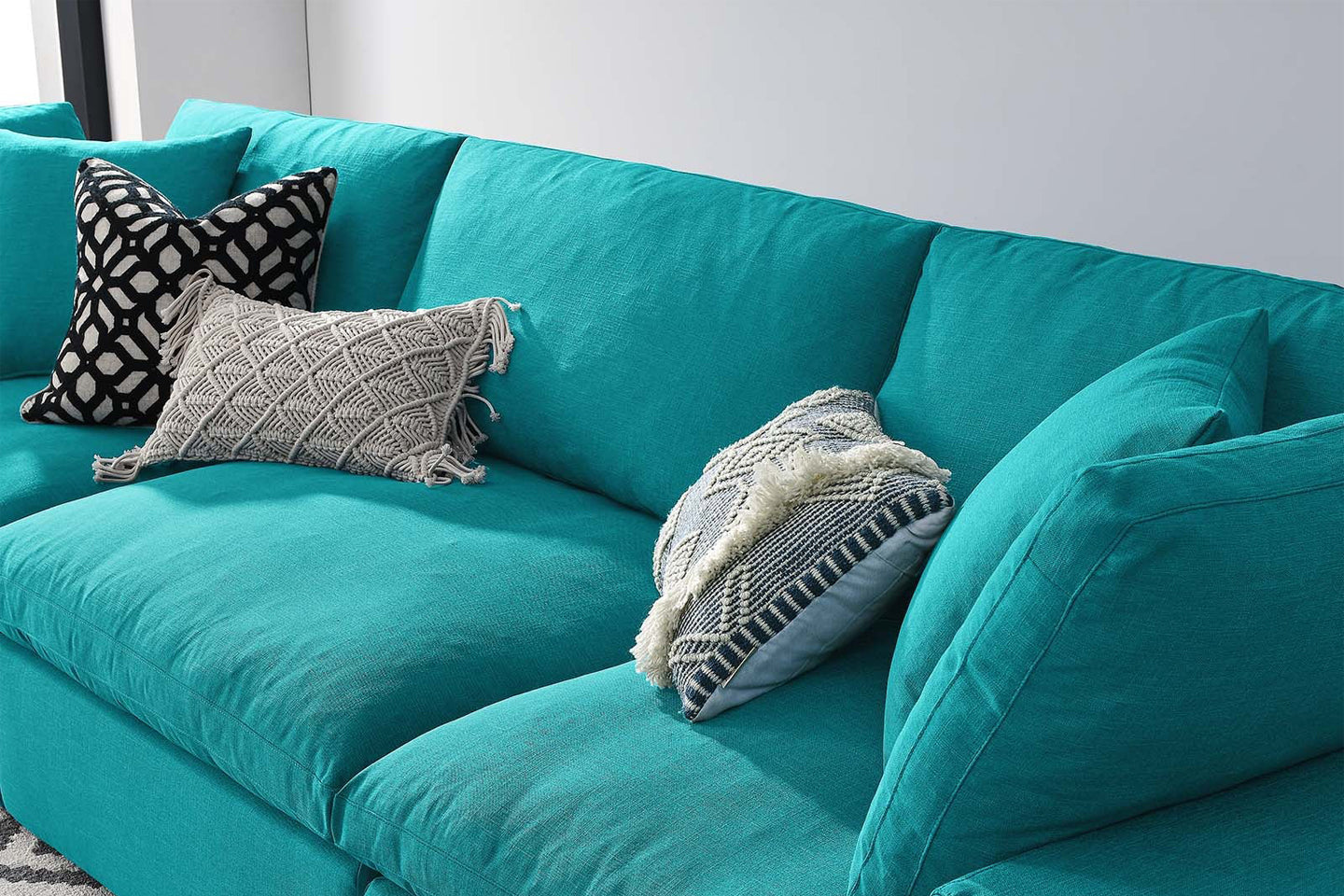 Commix Sectional Sofa, 3 Seater, Teal