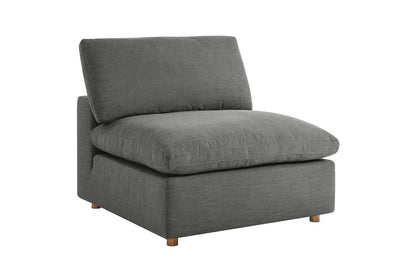 Commix Sectional Sofa With Ottoman, 3 Seater, Gray