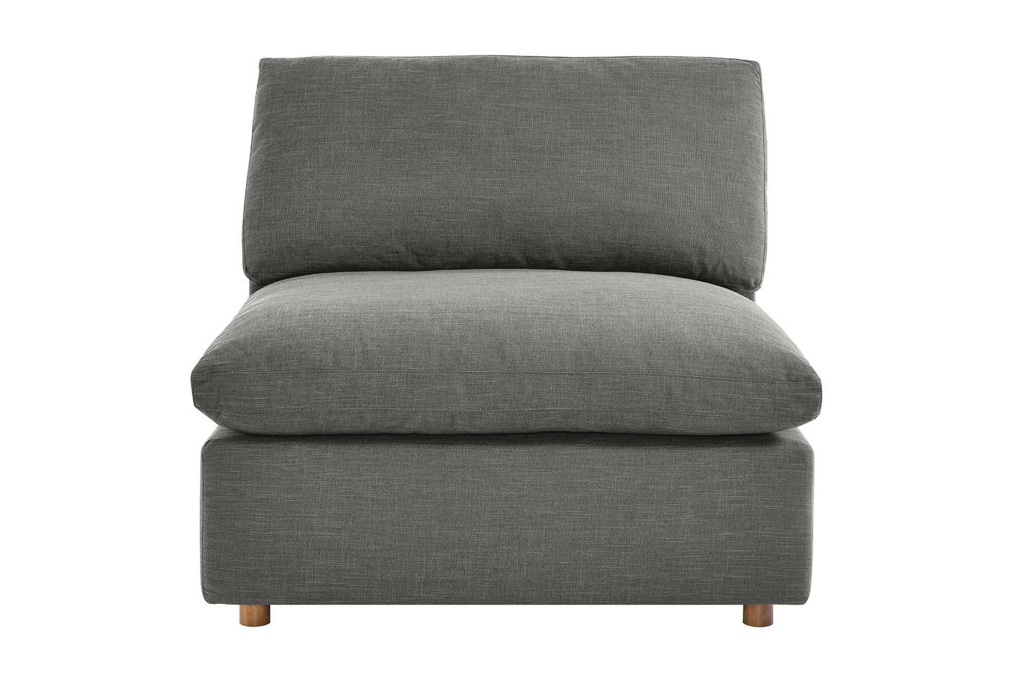 Commix Sectional Sofa With Ottoman, 3 Seater, Gray