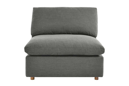 Commix Sectional Sofa With Ottoman, 3 Seater, Gray