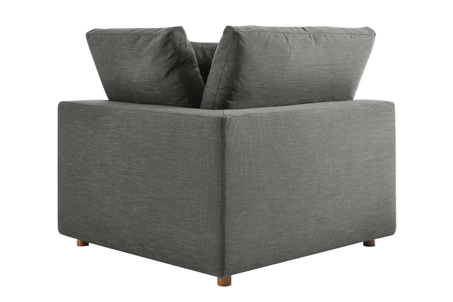 Commix Sectional Sofa With Ottoman, 3 Seater, Gray