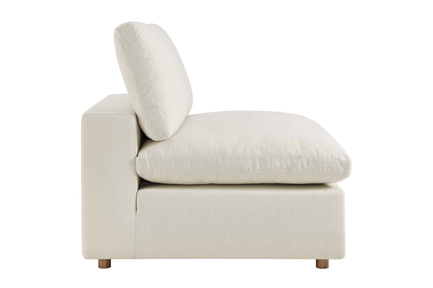 Commix Sectional Sofa With Ottoman, 3 Seater, Light Beige