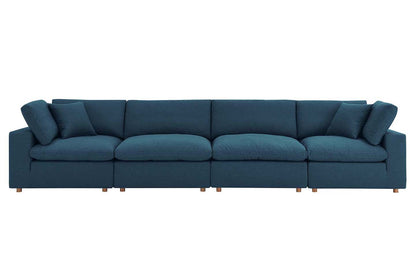 Commix Sectional Sofa, 4 Seater, Azure