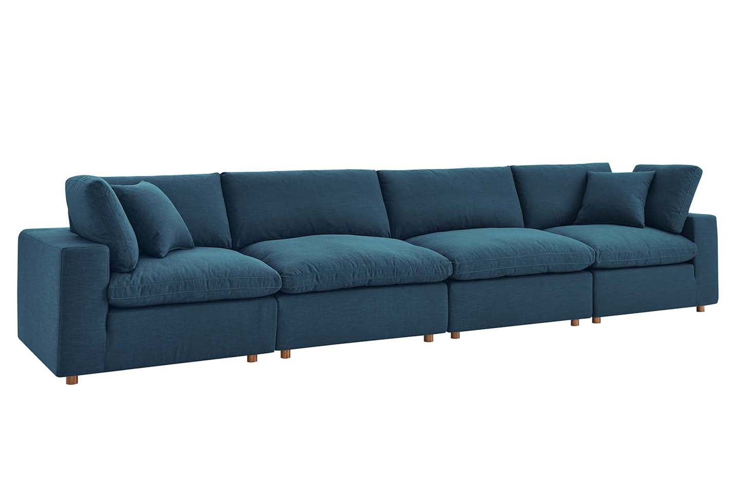 Commix Sectional Sofa, 4 Seater, Azure