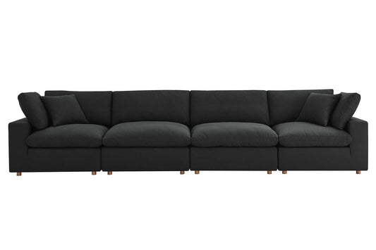 Commix Sectional Sofa, 4 Seater, Black