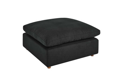 Commix Sectional Sofa With Ottoman, 4 Seater, Black