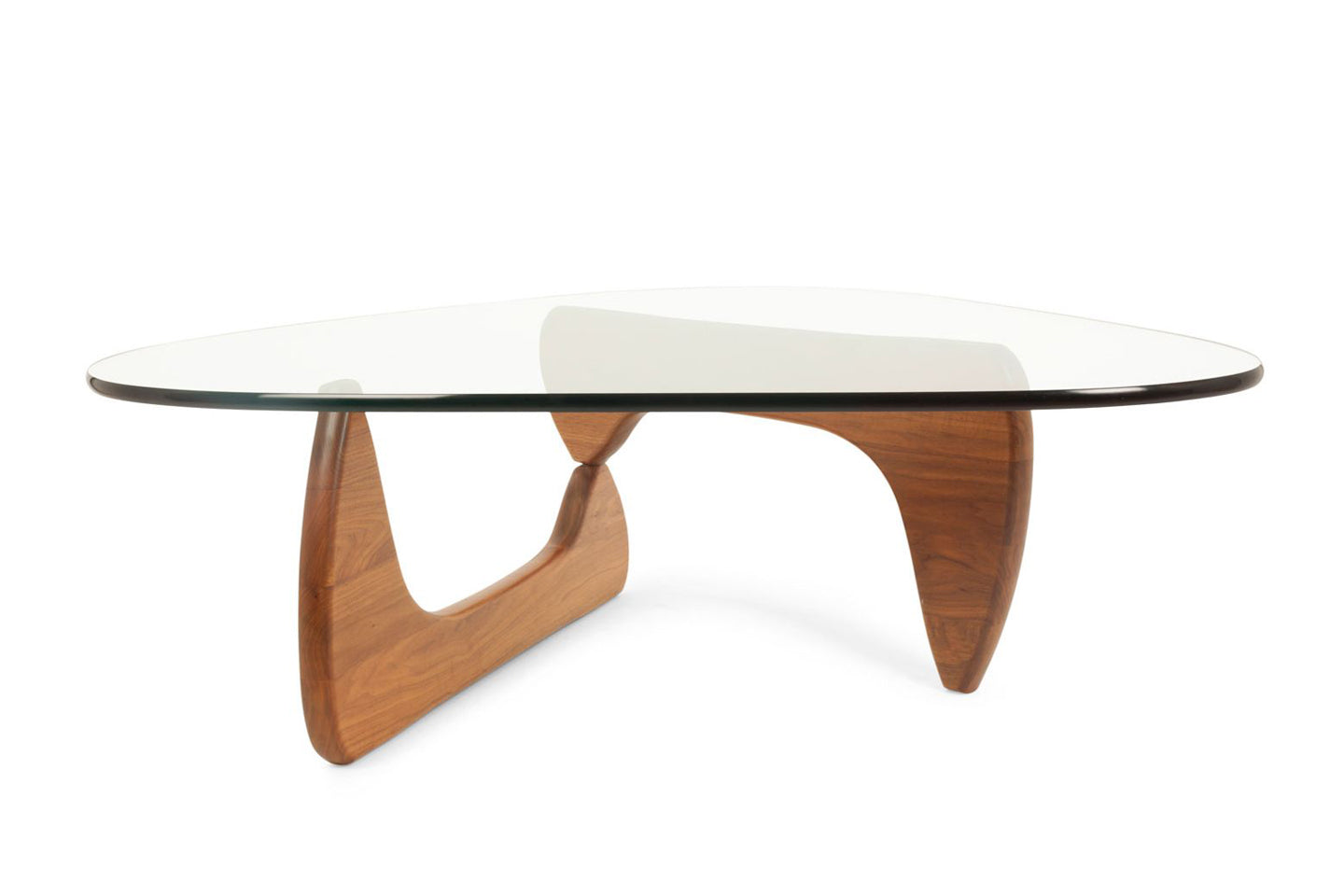 Noguchi Style Coffee Table, Walnut, 50in