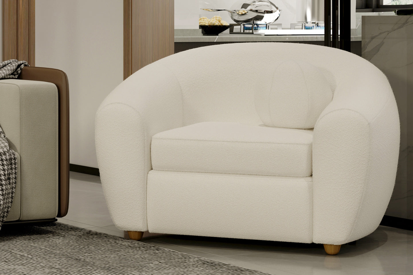 The Vista Armchair, Premium Boucle Wool