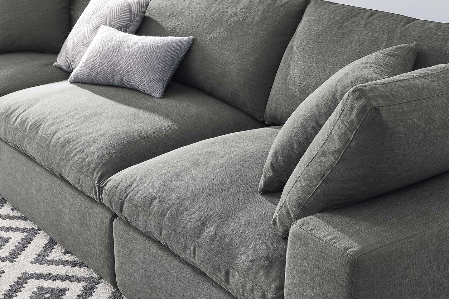 Commix Sectional Sofa, 3 Seater, Gray