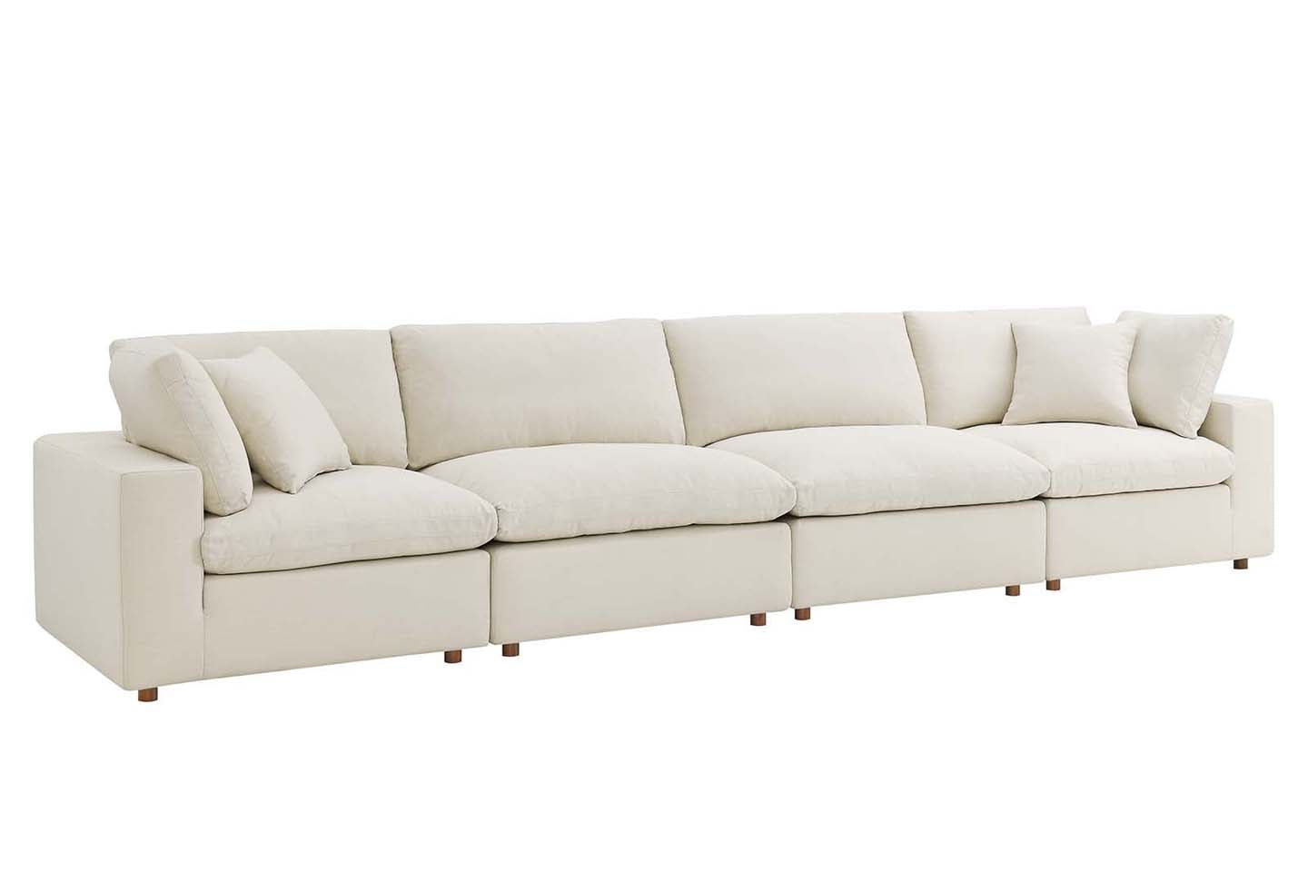 Commix Sectional Sofa, 4 Seater, Light Beige