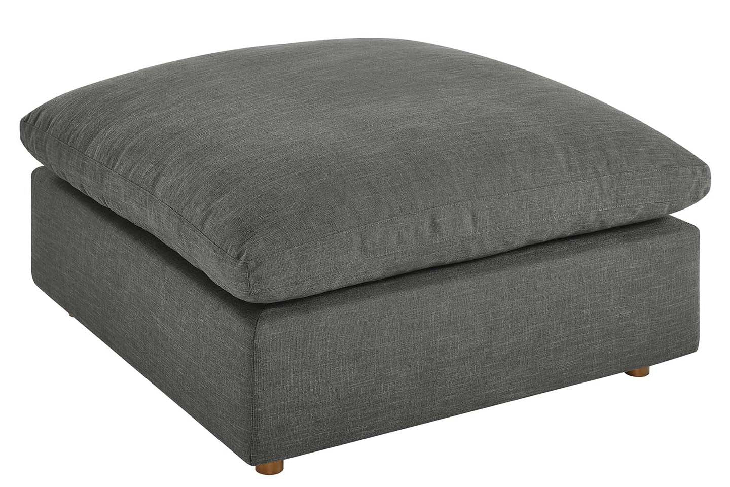 Commix Sectional Sofa With Ottoman, 4 Seater, Gray